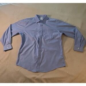 Brooks Brothers Dress Shirt Mens Large 16.5 34 Regent Fit Blue Business Classic